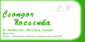 csongor mocsinka business card